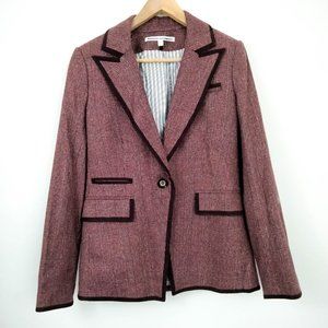 Veronica Beard Red Tweed Dickey Blazer Jacket 4